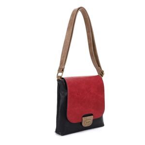 7494 Amy Crossbody Purse - PU Leather Crossbody Bags in Burgundy, Sling Bag